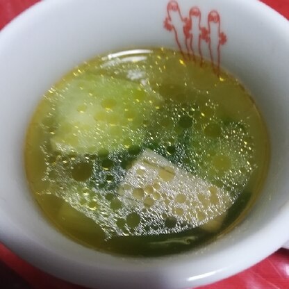 美味しい！
残りの青梗菜で、スープ作れて良かった。
ありがとうございます。